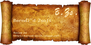 Bernád Zsolt névjegykártya